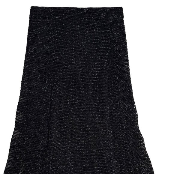 NWOT ZARA MESH FLOWY SHIMMER BLACK SKIRT ROMANTIC ETHEREAL FAIRY GOTH SMALL - Picture 3 of 7